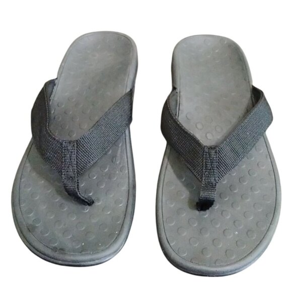 Llsoarss Womens Black Size 9 Orthopedic Flip Flops Arch Support Sandals - Picture 4 of 12